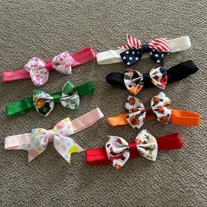 Baby Girl Holiday Ribbon Bows